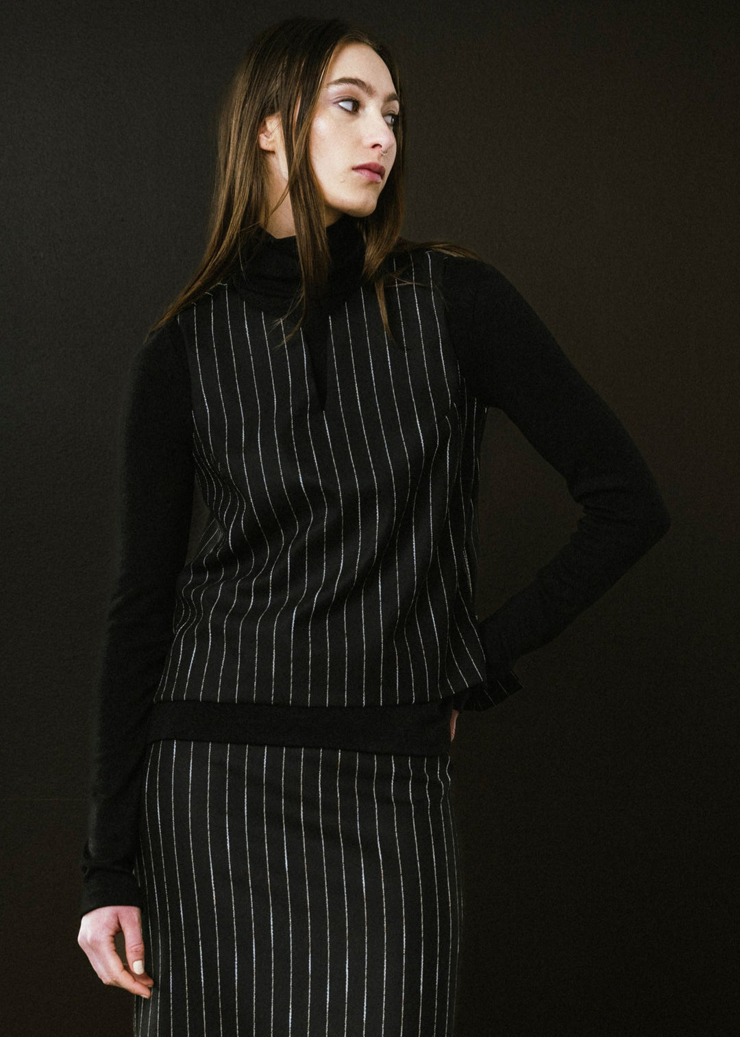 Regent Top Pinstripe