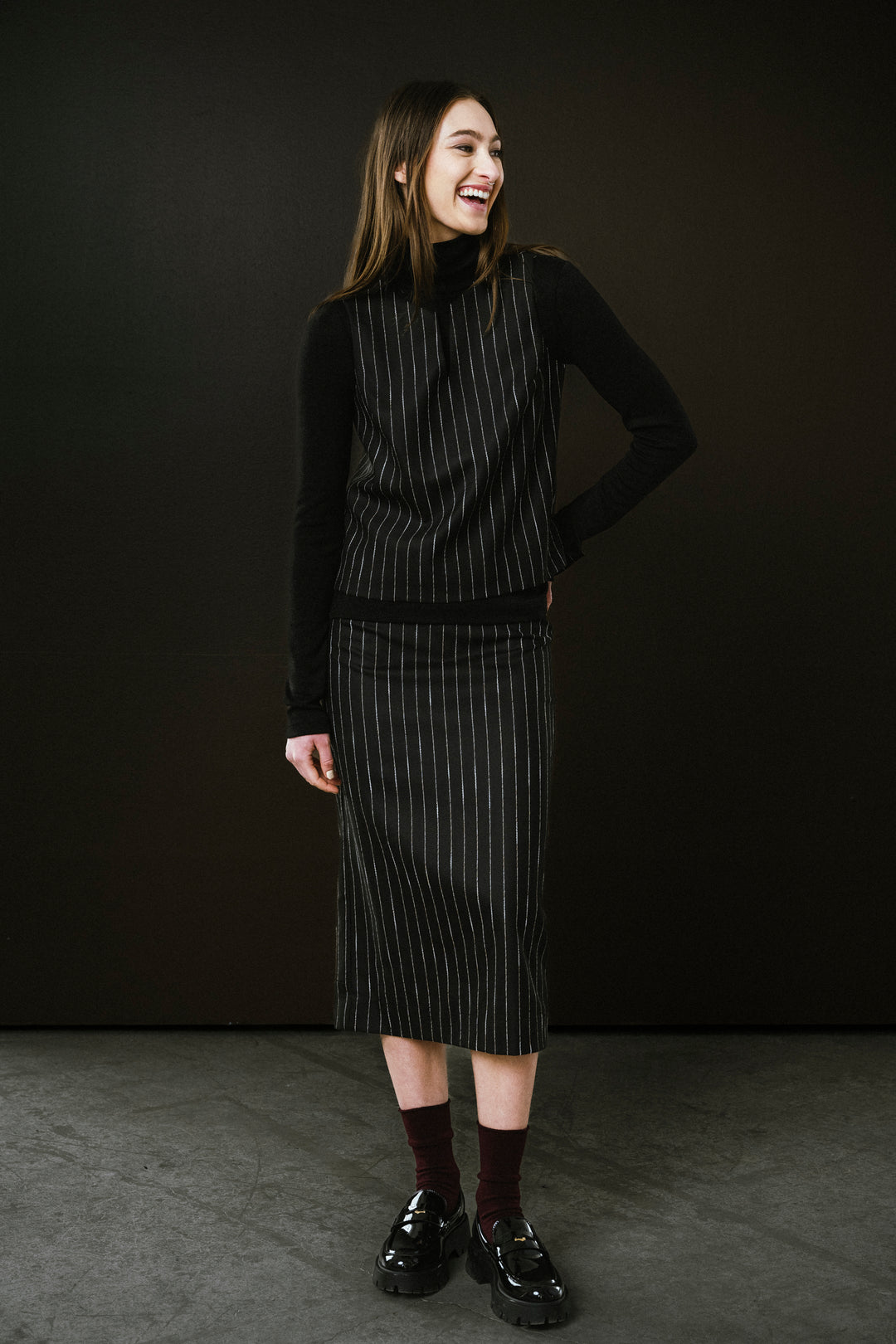 Regent Skirt Pinstripe