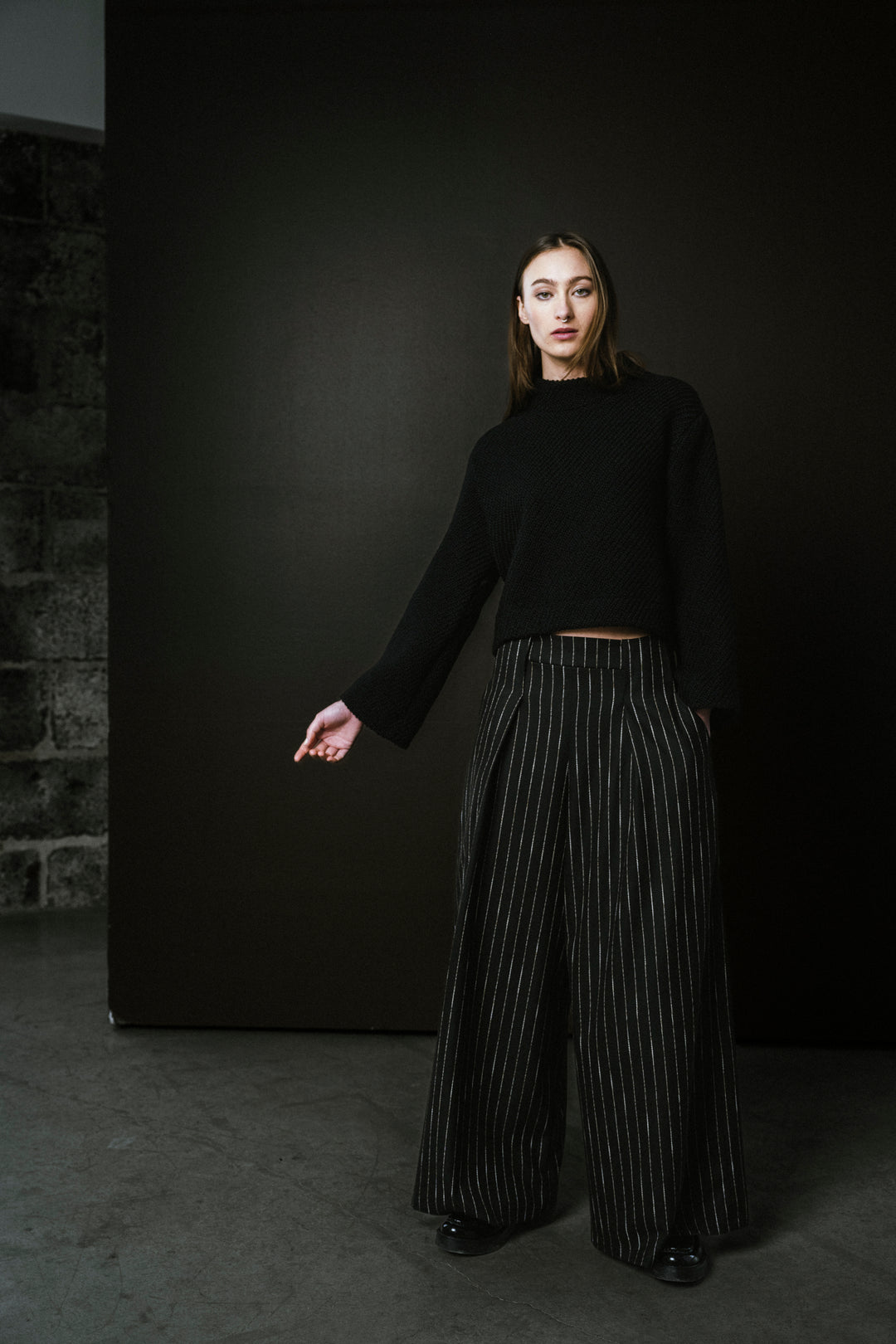 Nancy Pinstripe Trousers