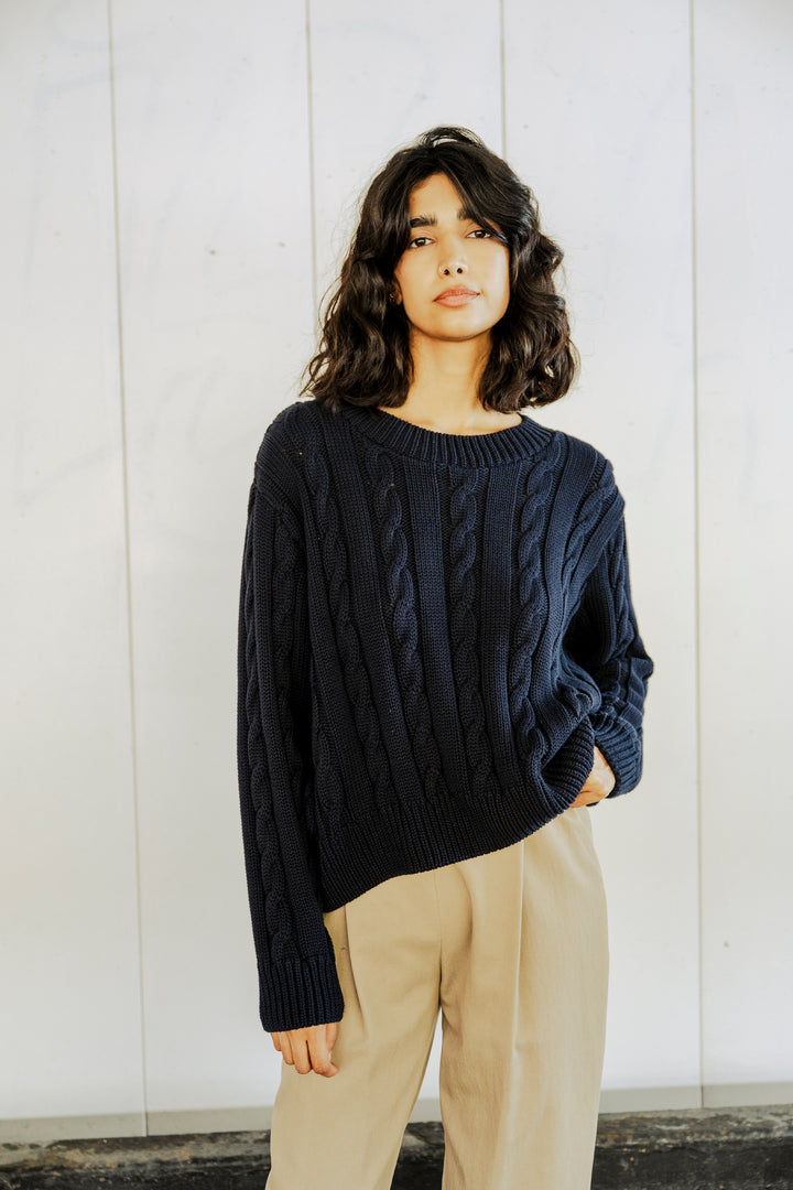 Pull en coton tricoté Chelsea