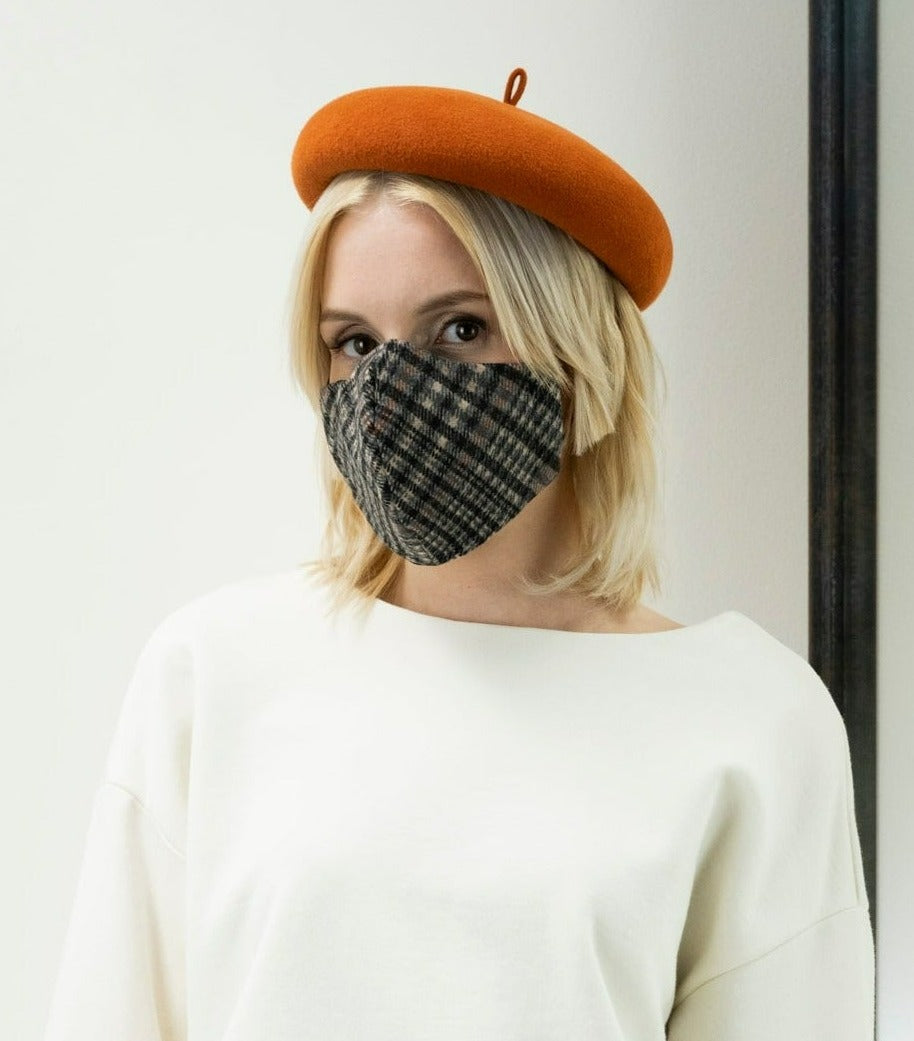 3 Layers Mask - Plaid Velour