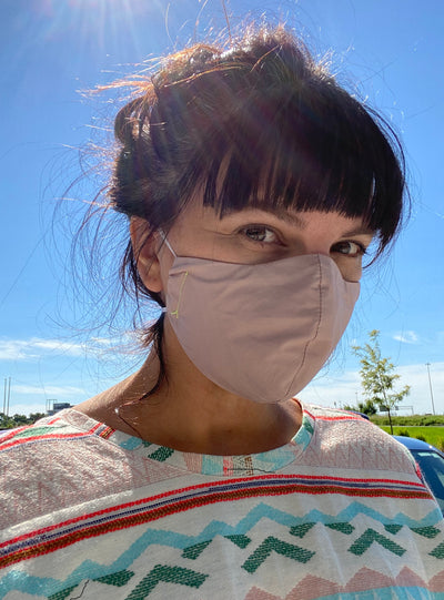 Masque trois épaisseurs - Dusty Pink