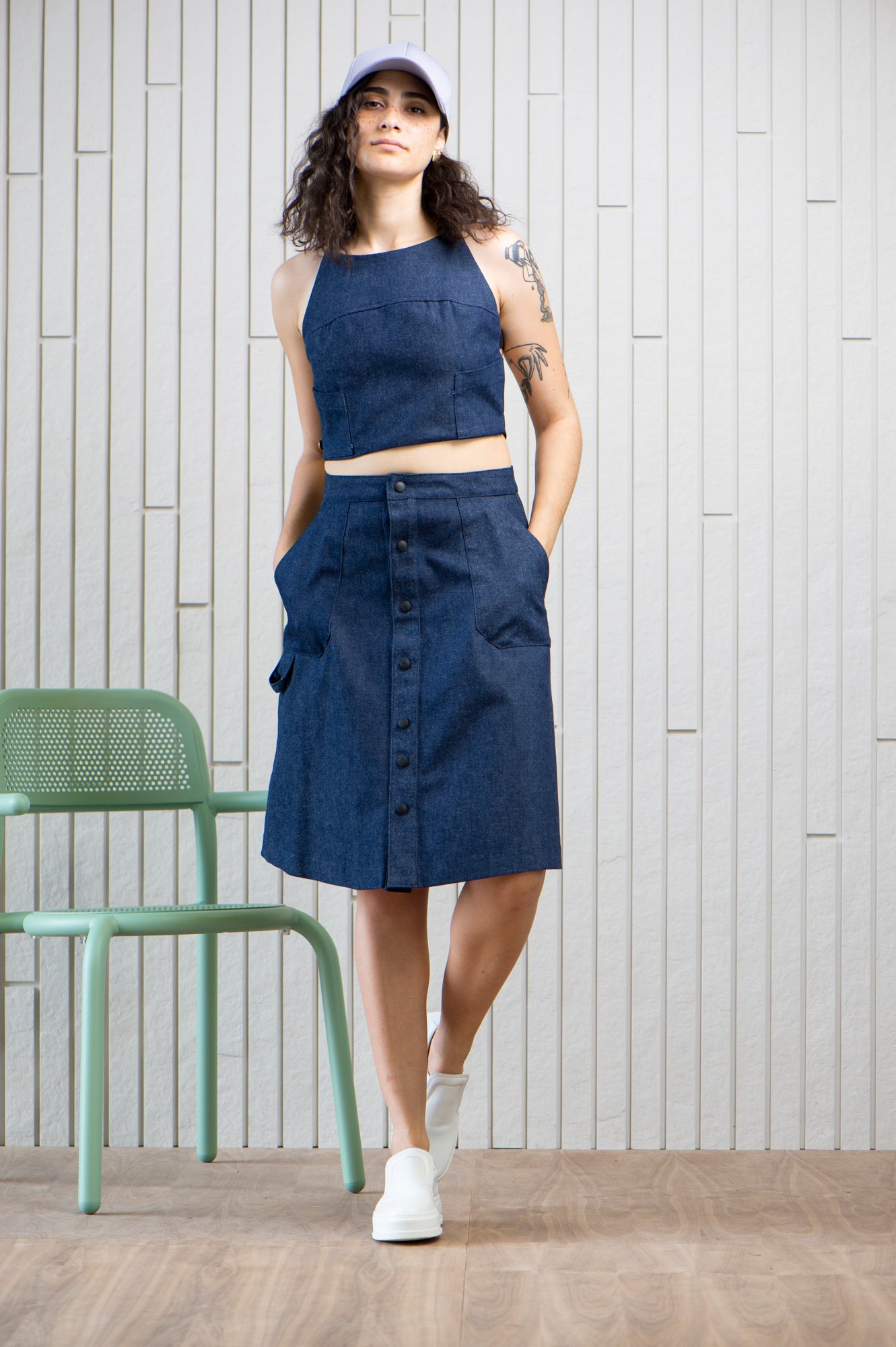 northstar-denim-skirt-Canadian-designer-pockets-button-indigo