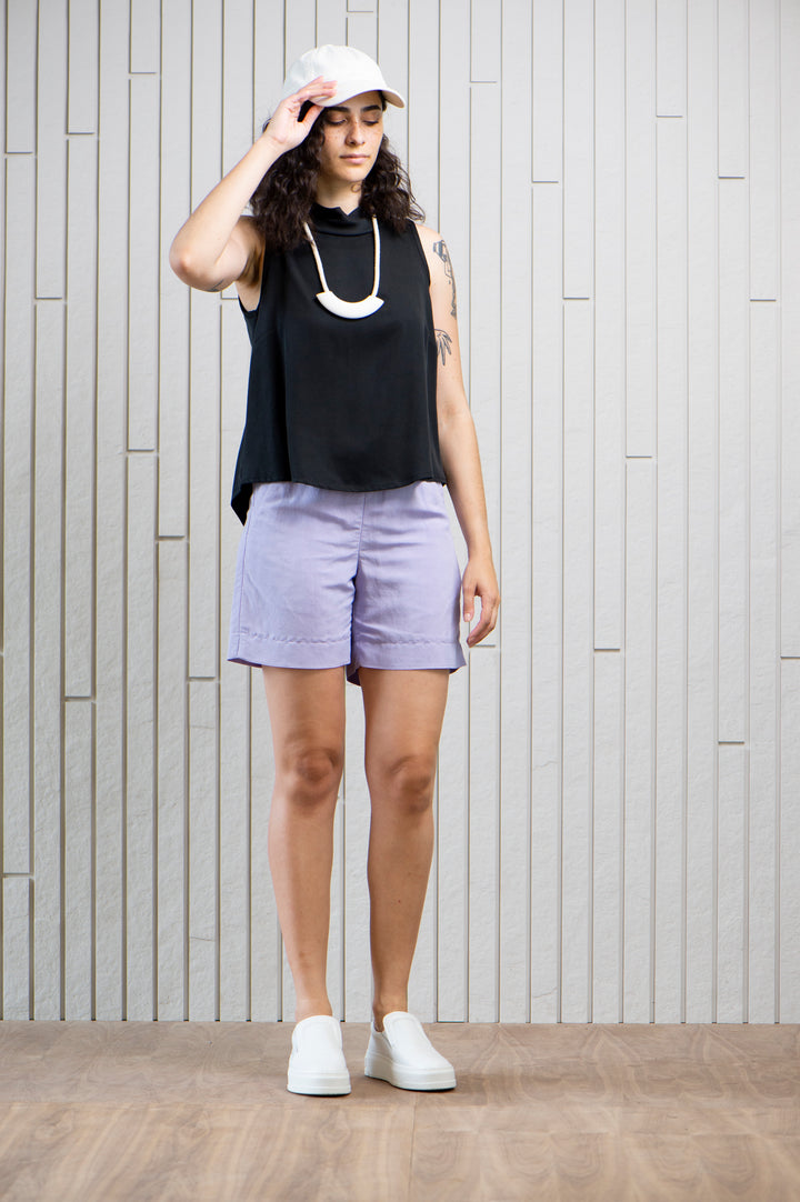 market-linen-shorts-pockets-Canadian-designer-lilas
