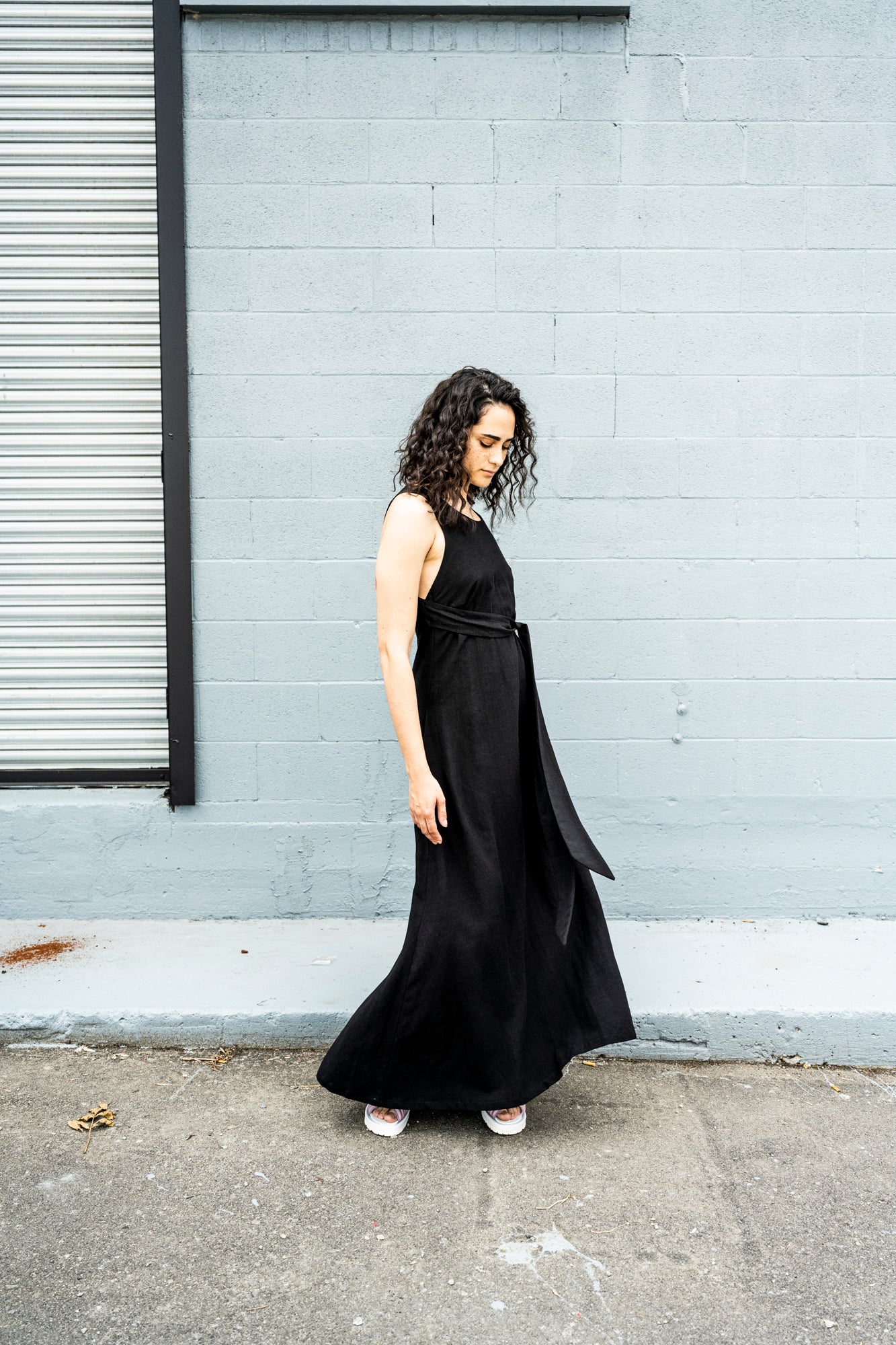 market-maxi-dress-pockets-Canadian-designer-black