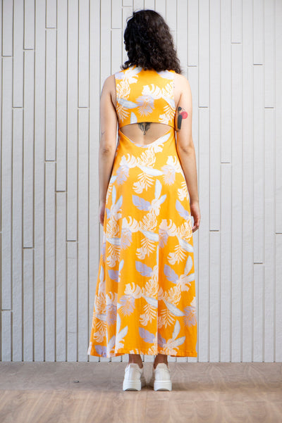market-maxi-dress-printed-tropical-pockets-mango-Canadian-designer