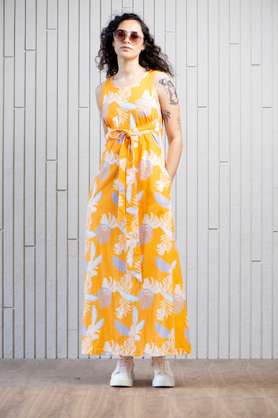 market-maxi-dress-printed-tropical-pockets-mango-Canadian-designer