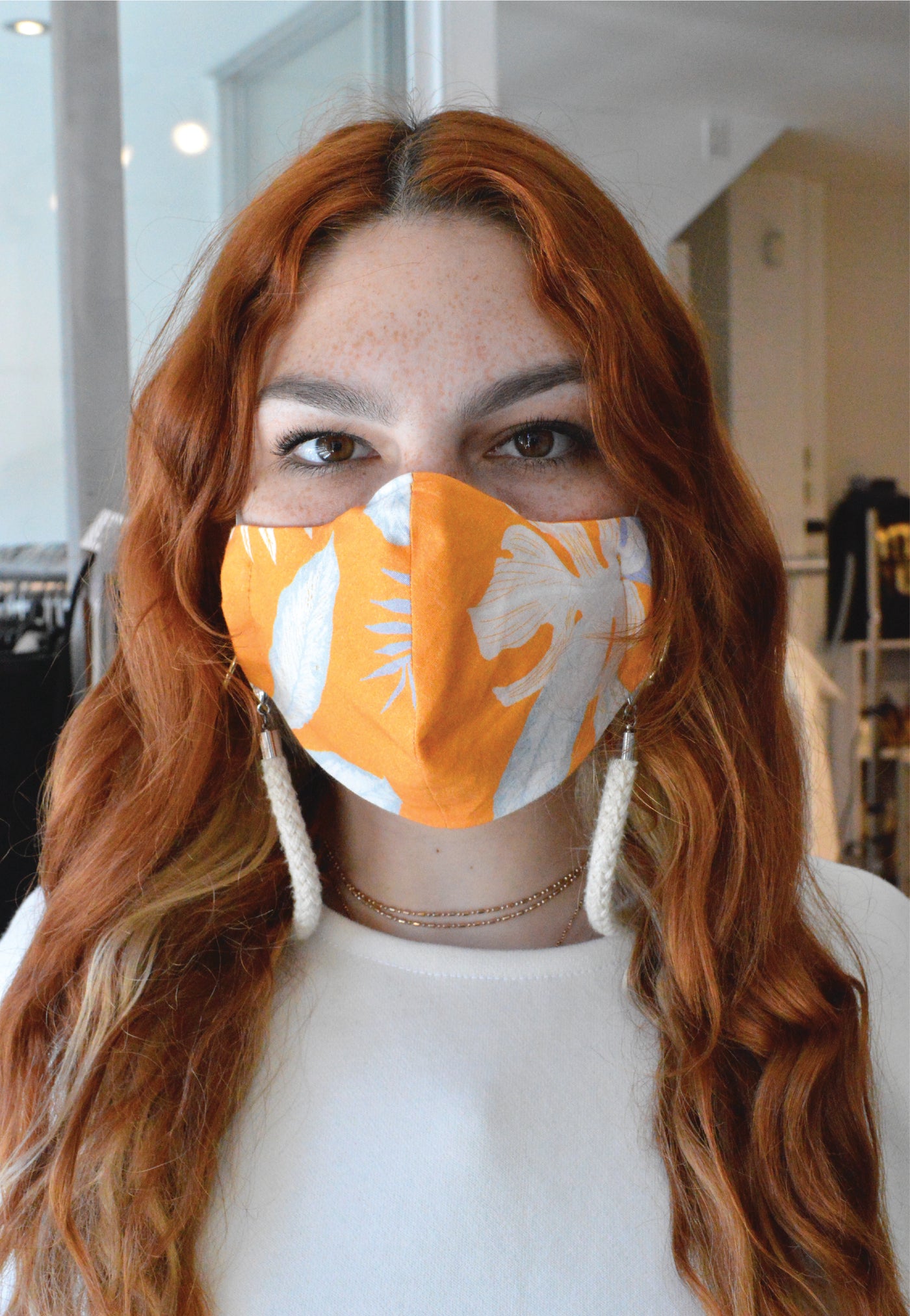 Masque 3 Épaisseurs - Imprimé Mango Tropical